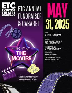 Fundraiser & Cabaret 2025 A Night At The Movies poster