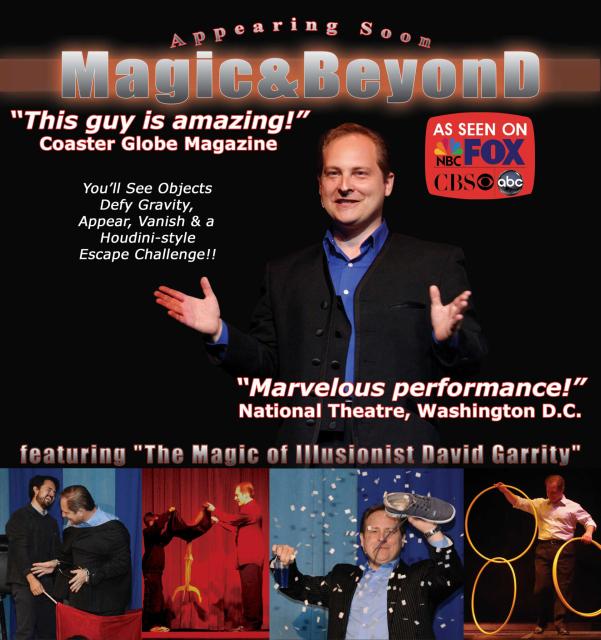 2025 Playhouse Palooza July 9 Magic&Beyond With Illusionist David Garrity poster